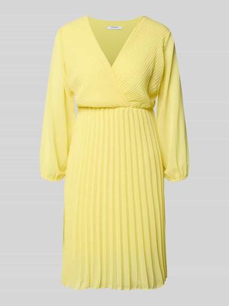 Zabaione Knielanges Kleid mit Plisseefalten Modell Im44sa in Hellgelb, Gr&ouml;&szlig;e XXL