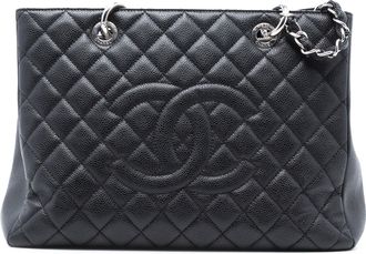 Chanel Black Caviar Grand Shopping Tote