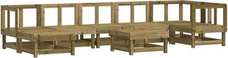 vidaXL 8 Piece Garden Lounge Set Impregnated Wood Pine vidaXL