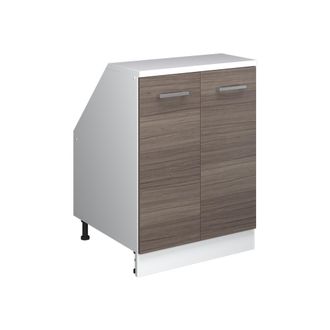 Vicco Armario De Cocina Para Techo Inclinado R-line, Gris Noble, 60 Cm Con 2 Puertas, 60 Cm De Profundidad, Vicco