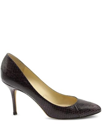 Jimmy Choo London snakeskin pumps - women - Leather/Leather/Leather - 39 - Purple