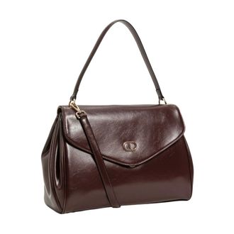 Twinset Ruched Top Handle Bag with Snap Buttons