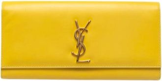 Saint Laurent Pre-owned Clutches, female, Yellow, Size: ONE SIZE Pre-owned Vintage Clutch