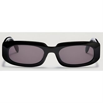 Palm Angels Mens Accessories Noah Rectangle Sunglasses in Black/Dark Grey - One Size