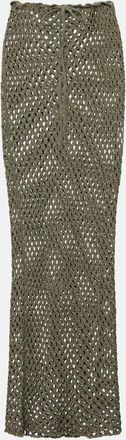 Bananhot Magen crochet cotton-blend maxi skirt