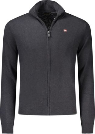 Napapijri Damavand Jumper met Volledige Ritssluiting - Heren - Vesten - Zwart - S - Wol - Truien & Vesten
