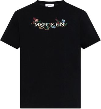 Alexander McQueen Alexander McQueen, T-Shirts, male, Black, Size: XL Logo T-shirt