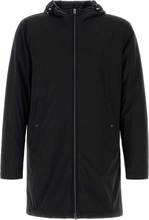 Herno Black Stretch Nylon Parka