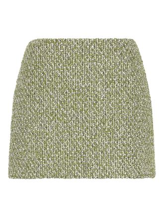 Gucci boucl&eacute; mini skirt - Green