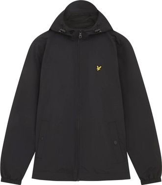 Lyle & Scott Jassen, Heren, Zwart, 2Xl, Mid Jassen Zip Through Hooded Jacket