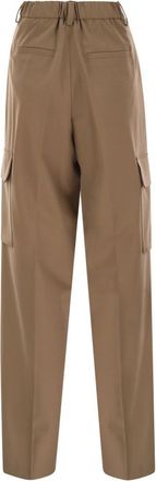 Herno Womens Soft Wool Cargo Pants - Tan - Size EU 36 (Womens)