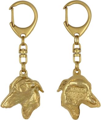 OEM Llavero Con Forma De Galgo Italiano En Dorado En Caja De Regalo, Adorno Para Bolso, Accesorio De Lujo De Art-dog