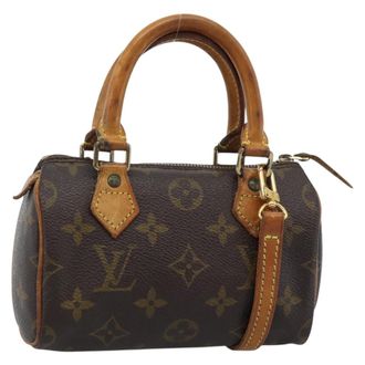 Louis Vuitton Speedy Mini Hl Monogram Canvas Brown Canvas Handbag (Pre-Owned)