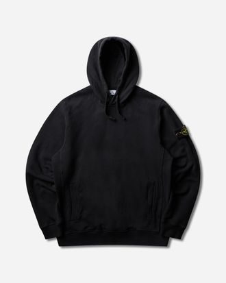 Stone Island Men s Organic Cotton Fleece Hoodie Black