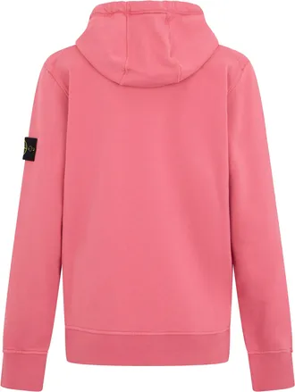 Stone Island Mens Hoodie Geranium Cotton Jumpers Sweater