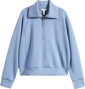 Spanx AirEssentials Half Zip Sweatshirt in Sea at Nordstrom Rack, Size X-Large