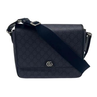 Gucci Pre-owned Ophidia Shoulder Bag - Heren - Vintage Schoudertas - Blauw - ONE Size - Leer - Vintage
