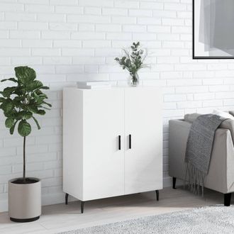 vidaXL Aparador De Madera Contrachapada Blanco Brillante 69,5x34x90 Cm Vidaxl