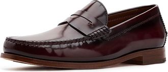 Johnston & Murphy Baldwin Penny Loafers Mens Shoes Bordeaux Brush-Off Full Grain : 10.5 M, Leather