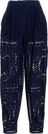 Alberta Ferretti Alberta Ferretti Embroidered Cotton Pants