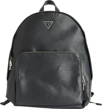 Guess Milano Logo Backpack - Heren - Rugzakken - Zwart - ONE Size - Leer - Tassen