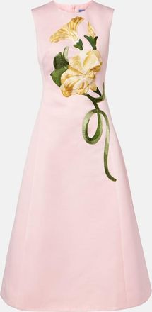 LEO LIN Floral-appliqu&eacute; cocktail dress