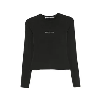 Alexander Wang Layered-detail Ribbed-knit Top