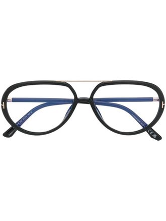 Tom Ford Eyewear Bril met piloten montuur - Zwart
