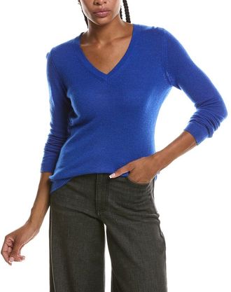 Fort&eacute; Cashmere Basic V-Neck 100% Cashmere Pullover