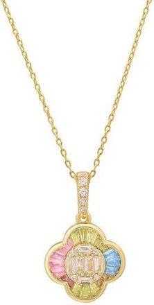 Queen Jewels Pastel Clover Pendant Necklace in Gold at Nordstrom Rack