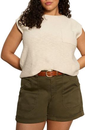 Sanctuary Easy Cotton T-Shirt in Collagen White at Nordstrom, Size 1X