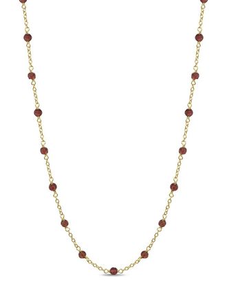 Jewelmak 14K Garnet Necklace