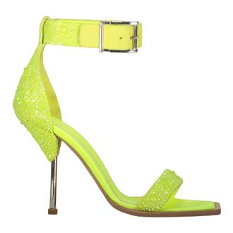 Alexander McQueen Schoenen, Dames, Geel, 38 EU, Leer, Elegante Sandalen met Hak