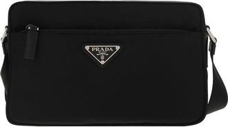 Prada Zwarte Nylon Schoudertas