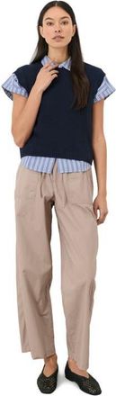 Pact Organic Cotton Shoreline Relaxed Shell in Navy at Nordstrom, Size Xx-Large