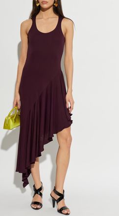 Alaia Asymmetric Strappy Dress, Womens, Purple