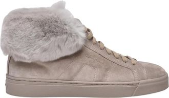 Santoni Schoenen, Dames, Beige, 38 EU, Leer, Scarponcino in Suede