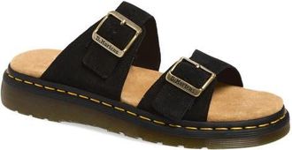 Dr. Martens Josef Slide Sandal in Black Suede at Nordstrom, Size 10Us