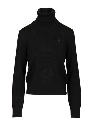 Ami Ami De Coeur Sweater Knitwear Nero-Donna