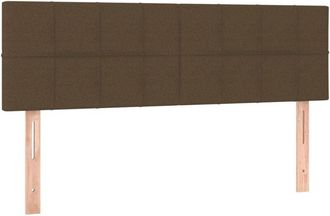 vidaXL Cabeceros 2 Unidades Tela Marr&oacute;n Oscuro 72x5x78/88 Cm Vidaxl
