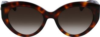 Longchamp 54mm Gradient Cat Eye Sunglasses in Havana at Nordstrom Rack