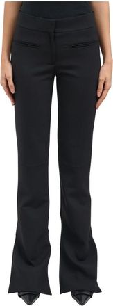 Courr&egrave;ges Polywool Bootcut Broek - Dames - Wijde Broeken - Zwart - S - Wol - Broeken