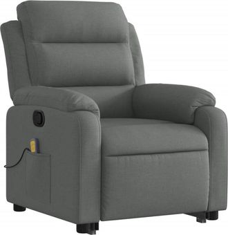 vidaXL Vidaxl - Silla De Masaje Reclinable De Pie De Tela Gris Oscuro