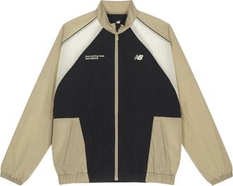 New Balance Color Block Woven Windbreaker Asia Sizing Beige Black NAE24011-BWN