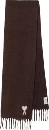 Ami Quota Alpaca Wool Sjaal - unisex - Accessoires - Bruin - Maat: ONE Size Wol