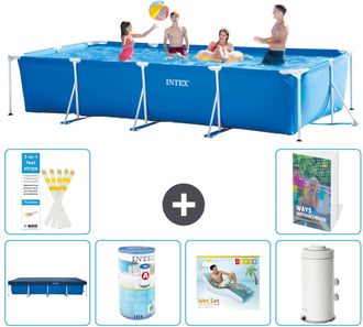 Intex Piscina Con Estructura Rectangular - 450x220x84 Cm - 7-piezas S113