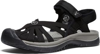Keen Womens Rose Casual Closed Toe Sandals, Black/Neutral Gray, 2.5