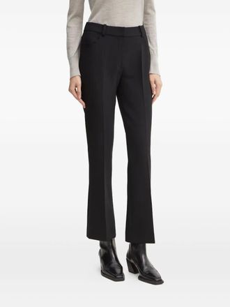 Luisa Spagnoli cropped trousers - women - Polyester/Wool/Elastane - 42 - Black