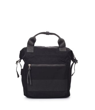 KCB Medium Wide Backpack | Sturdy, Functional and Spacious Design | Perfect for Everyday | Adjustable Handles | 100% Vegan, Black/White