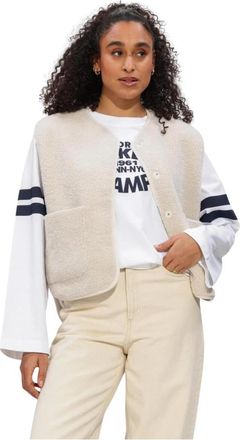 Knit-ted Ted Jacket - Dames - Bodywarmers - Beige - L/Xl - Polyester - Jassen